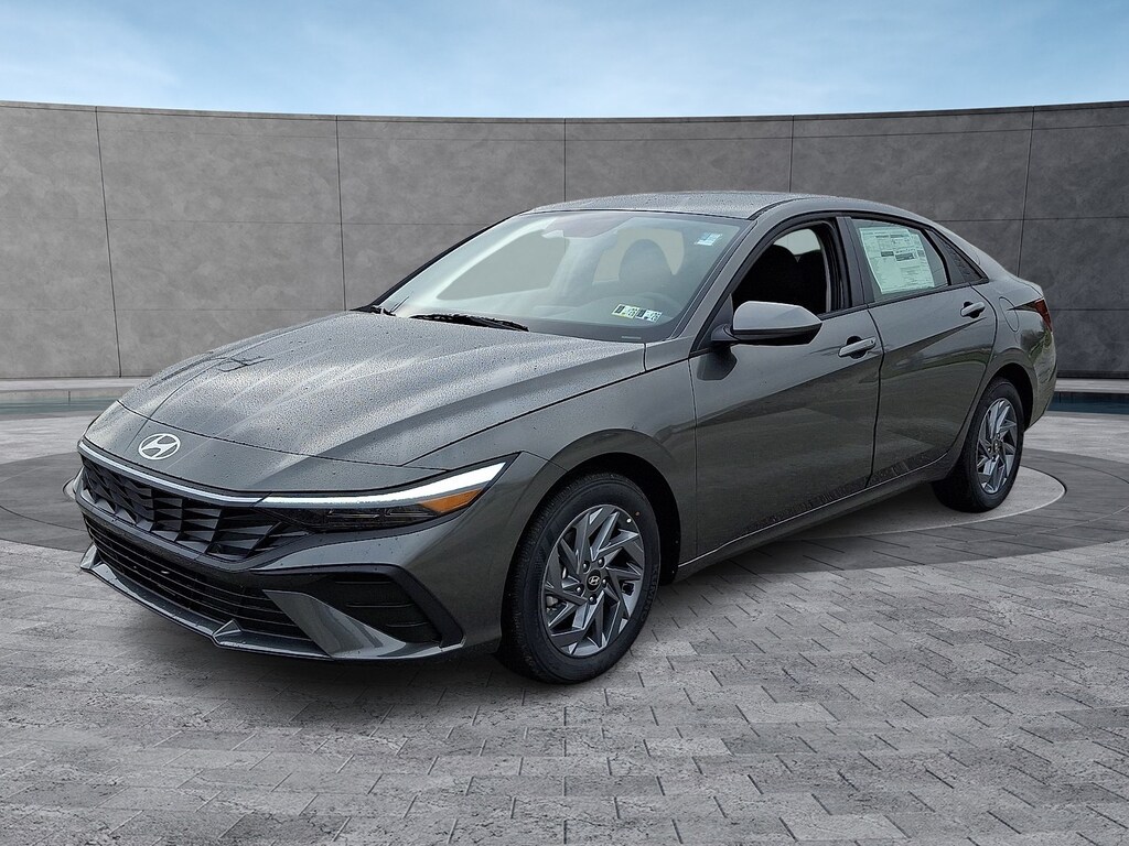 New 2026 Hyundai Elantra Hybrid Blue Sedan