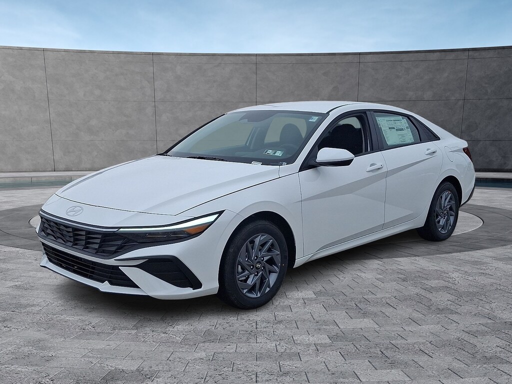 New 2026 Hyundai Elantra Hybrid Blue Sedan