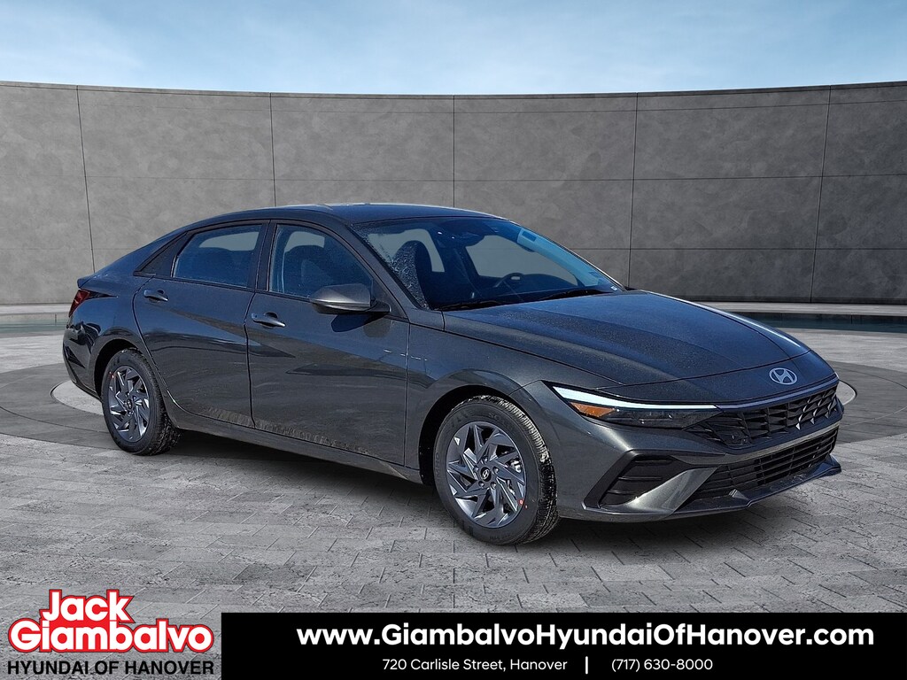 New 2026 Hyundai Elantra Hybrid Blue Sedan