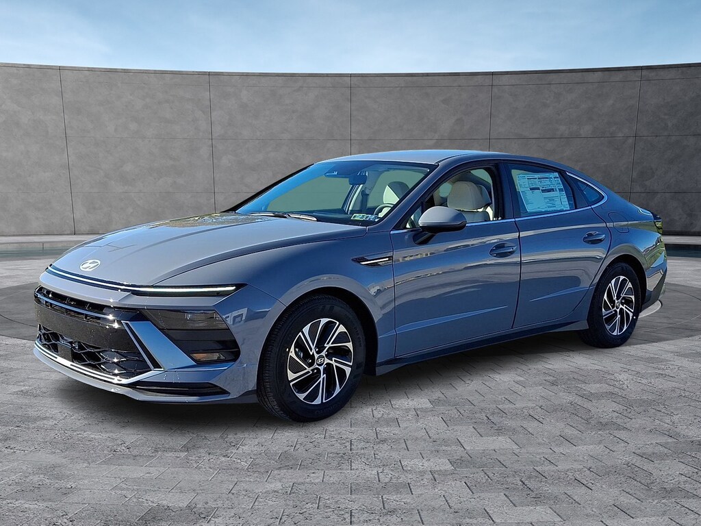 New 2026 Hyundai Sonata Hybrid Blue Sedan