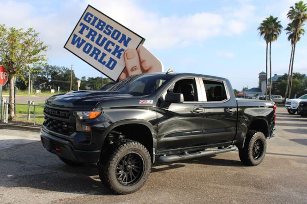 Used 2023 Chevrolet Silverado 1500 Custom Trail Boss Crew Cab 6inch Lifted 4x4 Truck