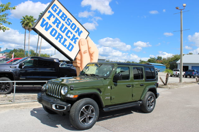 Used 2023 Jeep Wrangler Sahara 4x4 SUV for Sale near Lake Mary, FL, at Gibson Truck World
