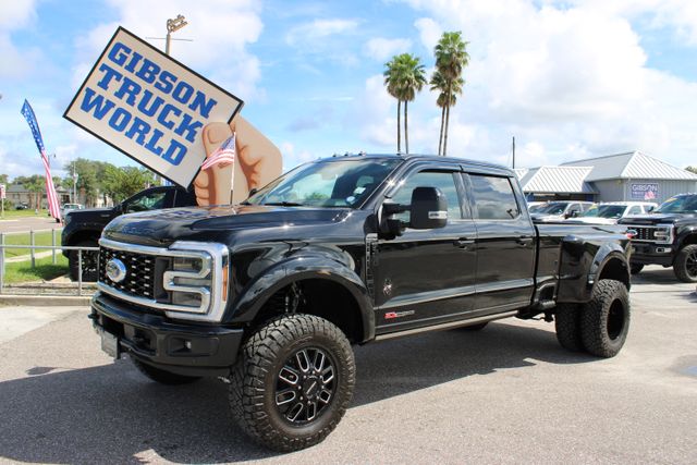 Used 2025 Ford F-350SD Platinum Crew Cab Dually Black Widow Lifted 4x4 Truck for Sale near Lake Mary, FL, at Gibson Truck World