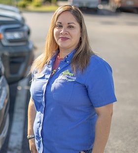 Staff member Angela Aguirre from 5c55cec4b141