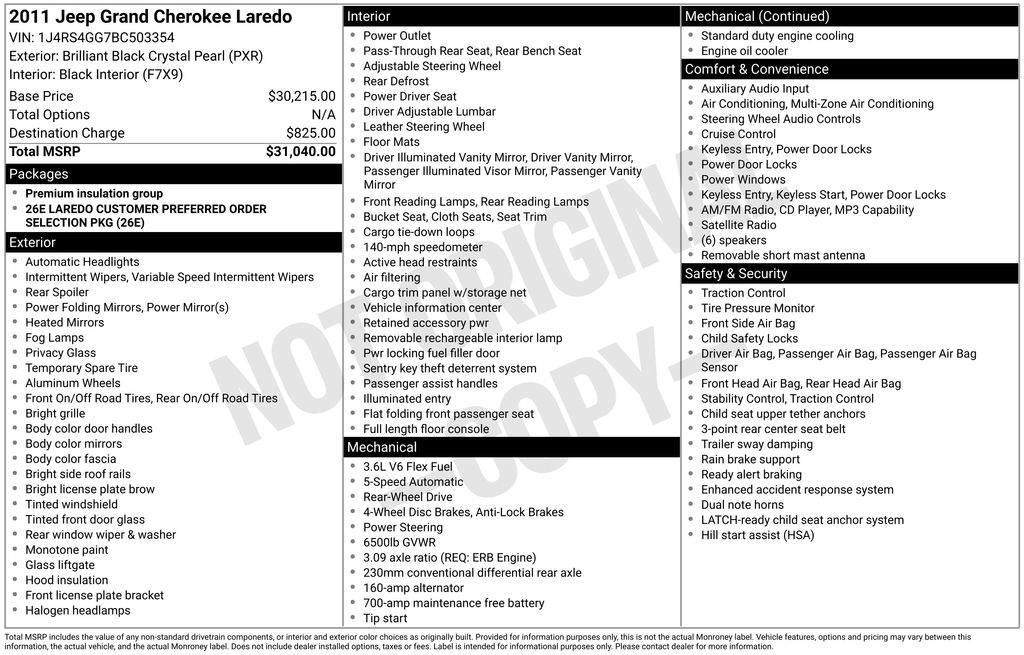 2011 Jeep Grand Cherokee Laredo's photo