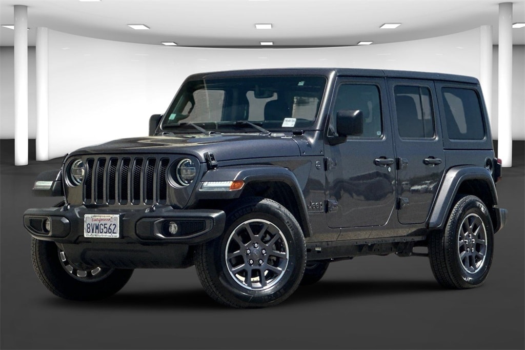 Used 2021 Jeep Wrangler Unlimited 80TH with VIN 1C4HJXDG1MW617040 for sale in Kerman, CA