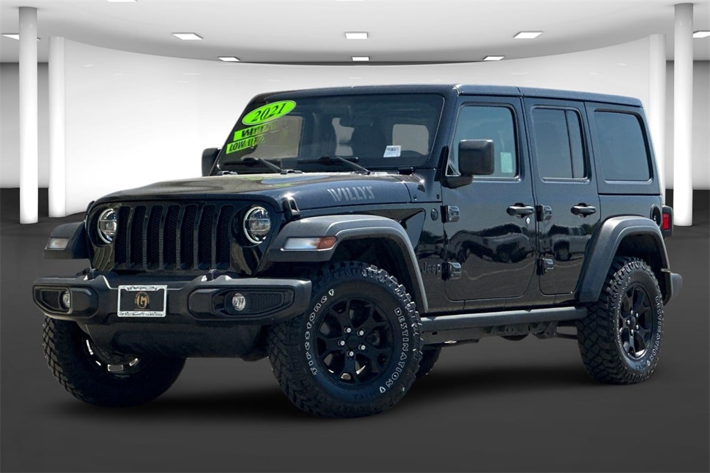 Used 2021 Jeep Wrangler Unlimited Willys with VIN 1C4HJXDN2MW761016 for sale in Kerman, CA