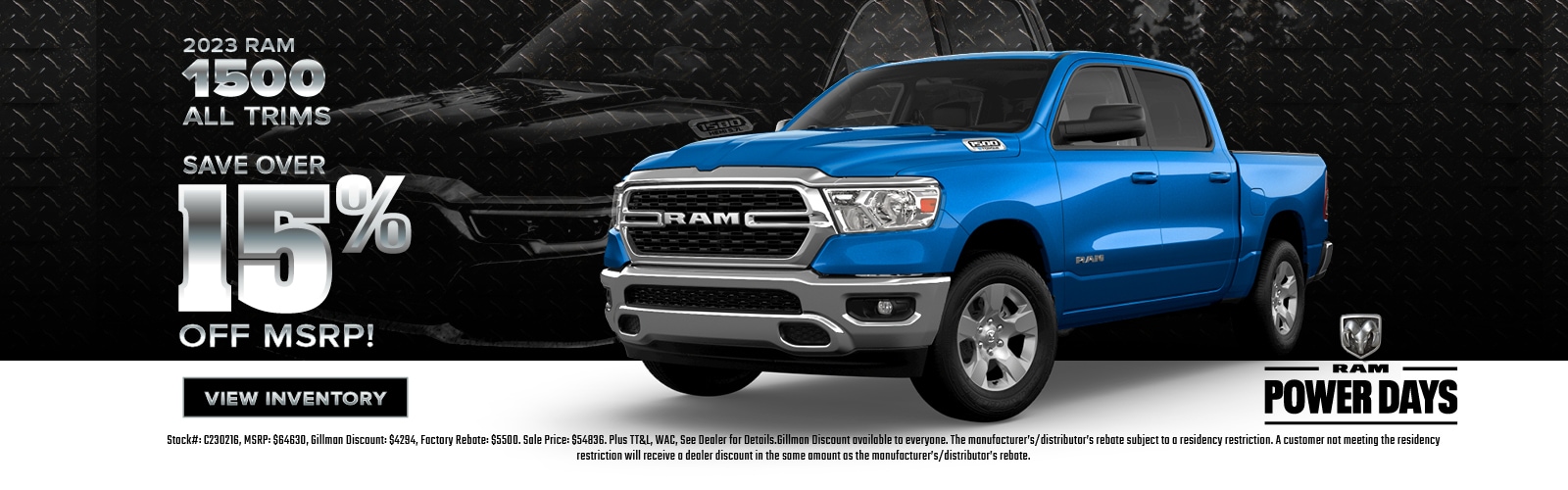 New Vehicle Specials Gillman Chrysler Dodge Ram