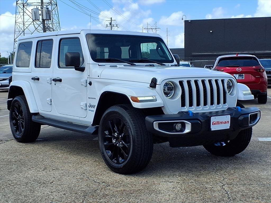 Used 2022 Jeep Wrangler Unlimited Sahara 4XE with VIN 1C4JJXP68NW178179 for sale in Houston, TX