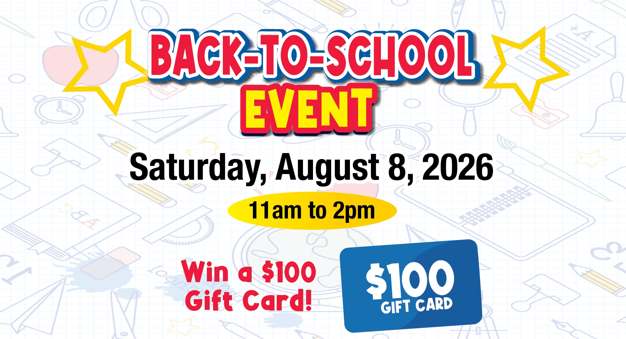 Gillman Back 2 School Event 2026 Banner