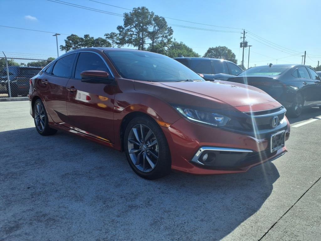 Certified 2019 Honda Civic EX with VIN JHMFC1F31KX010182 for sale in Houston, TX