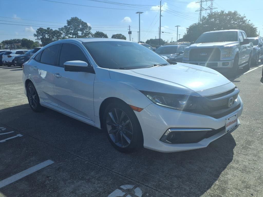 Certified 2021 Honda Civic EX-L with VIN 19XFC1F78ME008811 for sale in Houston, TX