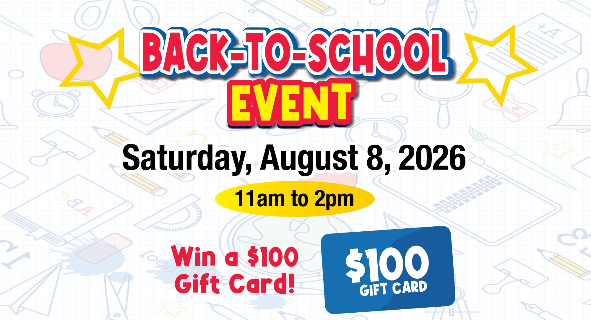 Gillman Back 2 School Event 2026 Banner