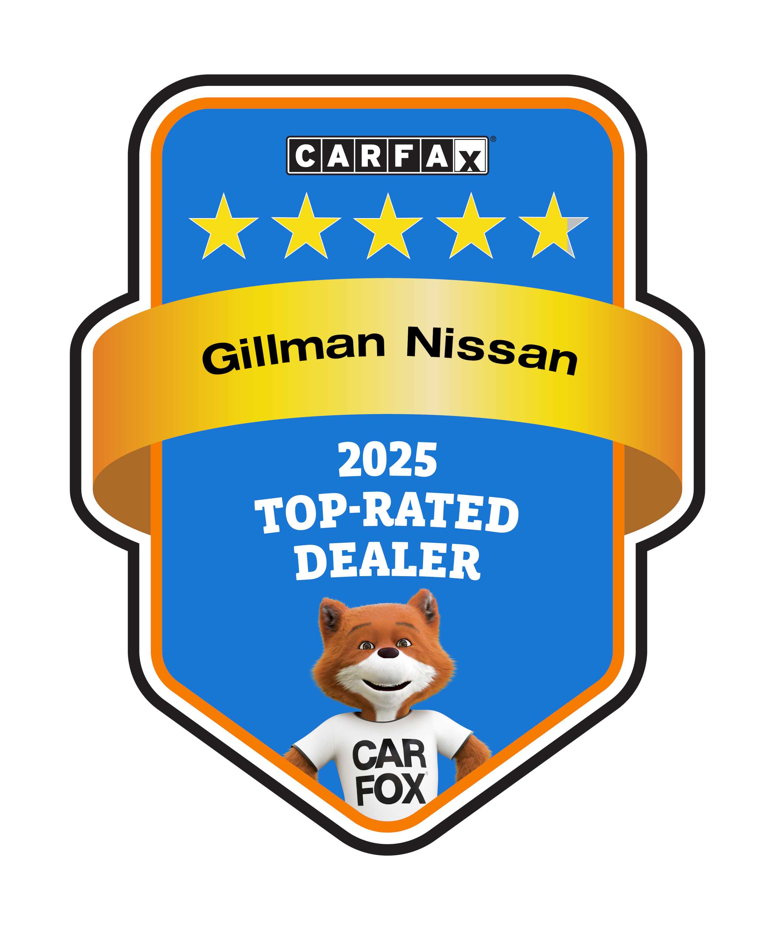 Gillman Nissan 2025 CarFax Top Rated Dealer Award