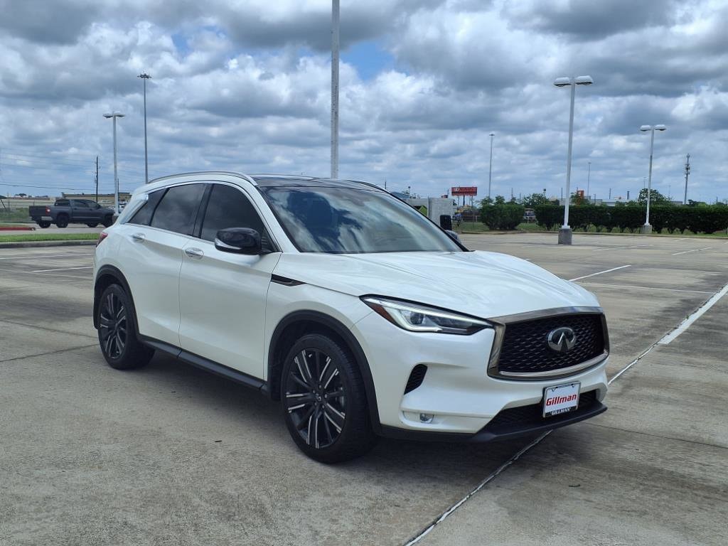 Used 2021 INFINITI QX50 Luxe with VIN 3PCAJ5BA6MF116685 for sale in Rosenberg, TX