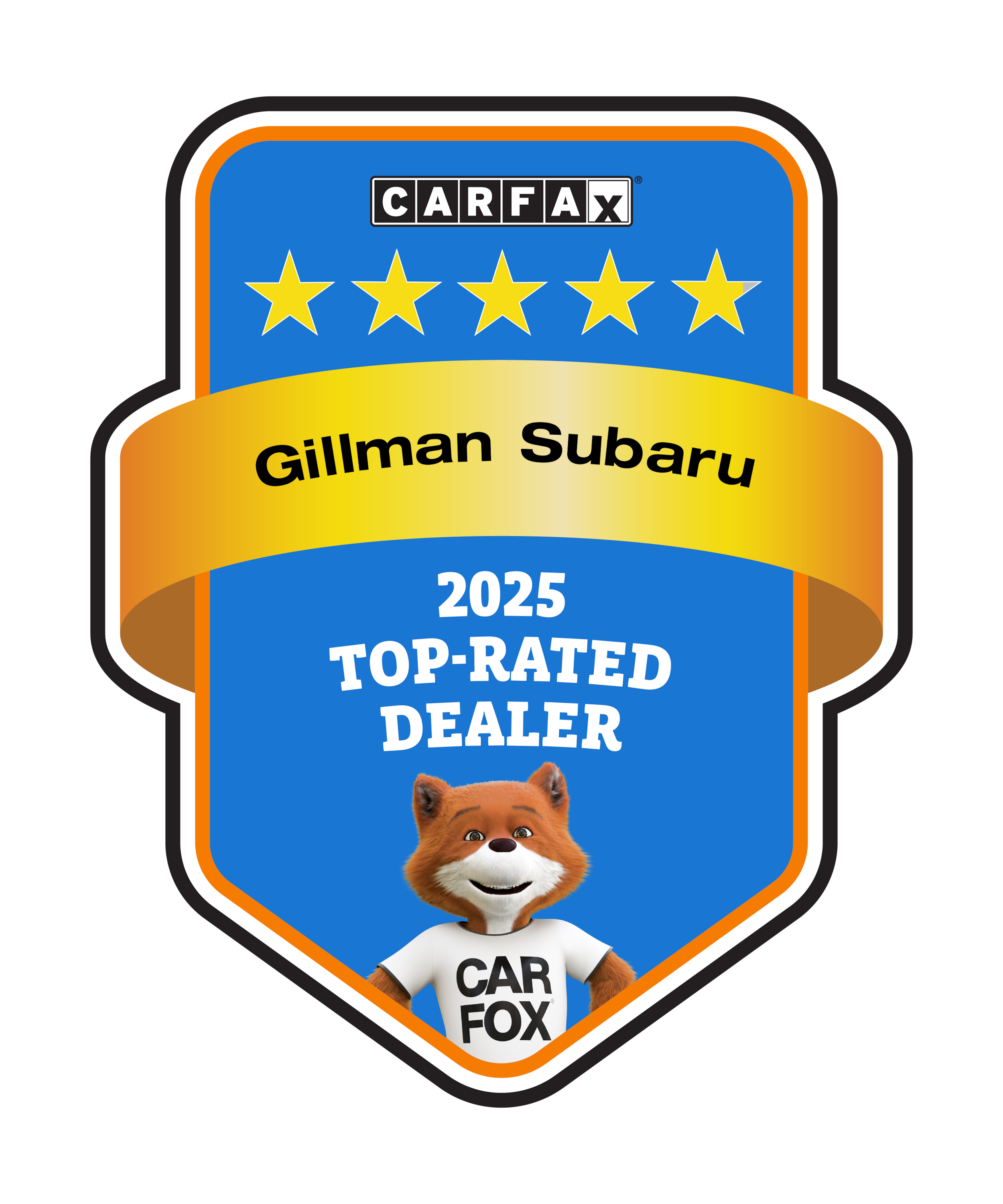 Gillman Subaru Southwest 2025 CarFax Top Rated Dealer Award