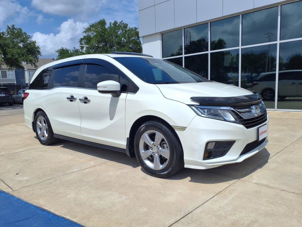 Used 2018 Honda Odyssey EX-L with VIN 5FNRL6H79JB063801 for sale in Houston, TX