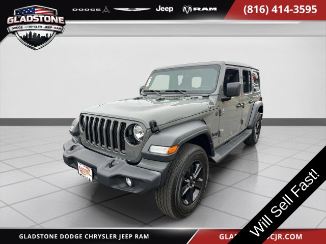 Used 2023 Jeep Wrangler 4-Door Altitude with VIN 1C4HJXDG9PW607800 for sale in Kansas City