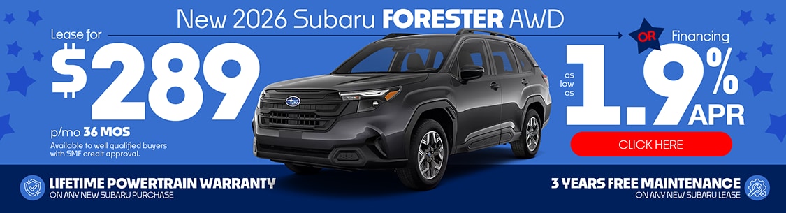 Subaru PA Dealer Forester Special Offer