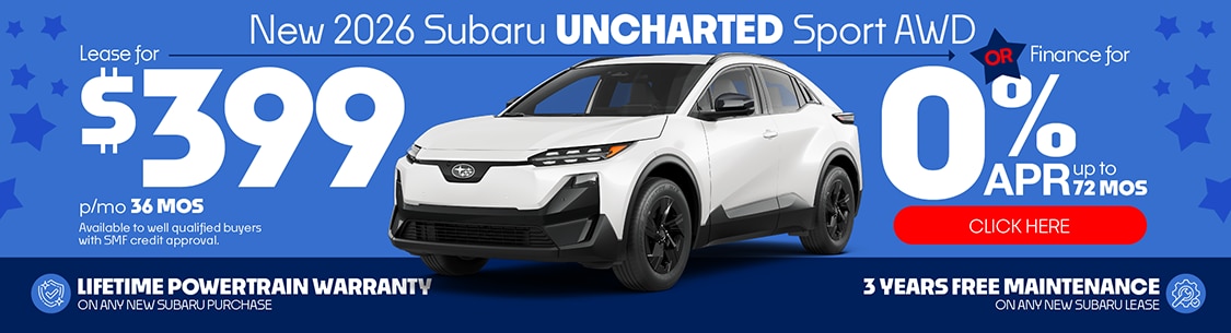 Subaru PA Dealer Uncharted Special Offer