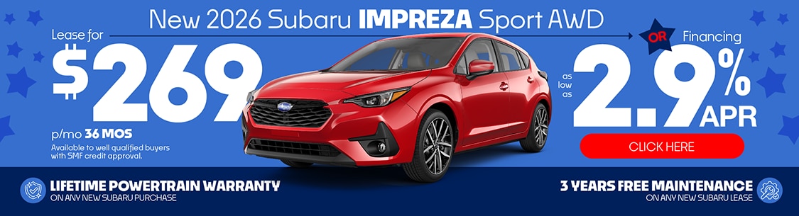 Subaru PA Dealer Impreza Special Offer