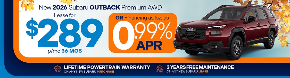 Subaru PA Dealer Outback Special Offer