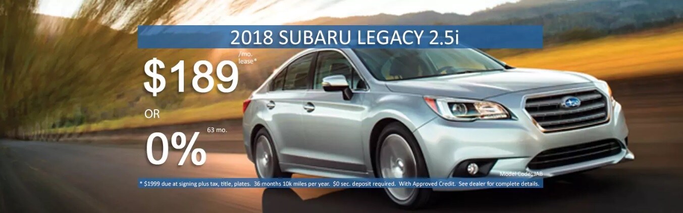 2018 Subaru Legacy Lease Special