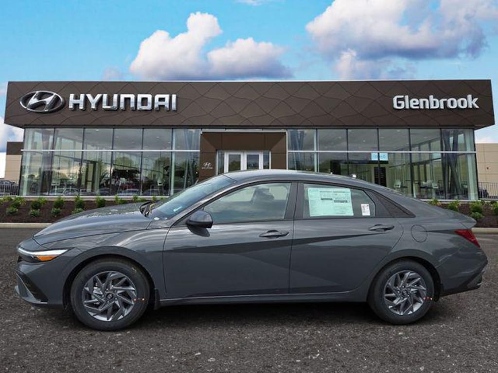 New 2026 Hyundai Elantra Hybrid Blue Sedan