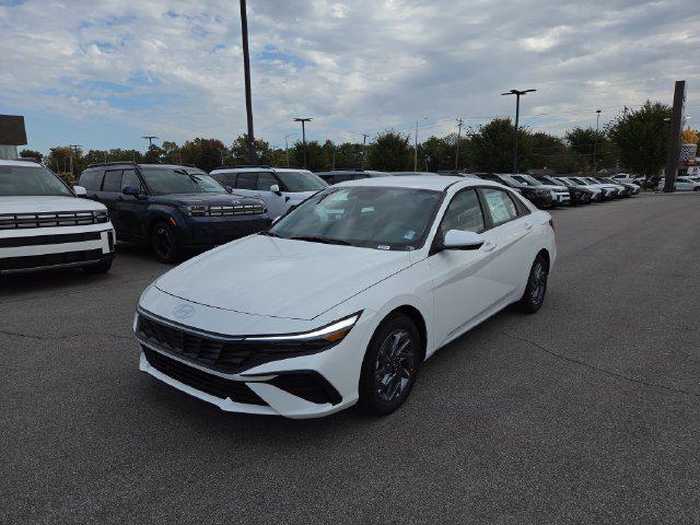 New 2026 Hyundai Elantra Hybrid Blue Sedan