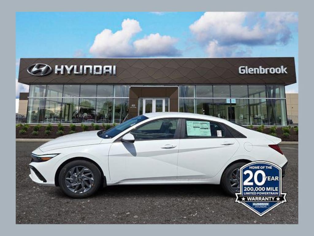 New 2026 Hyundai Elantra Hybrid Blue Sedan