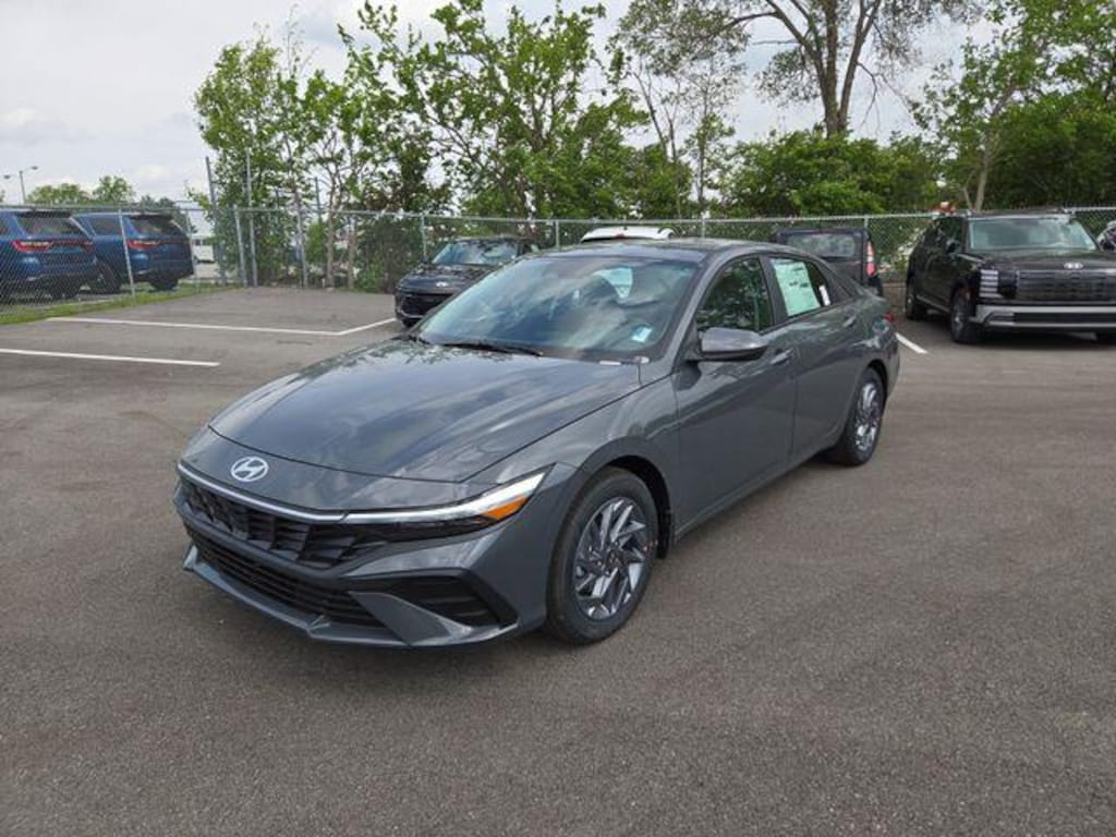 New 2026 Hyundai Elantra Hybrid Blue Sedan
