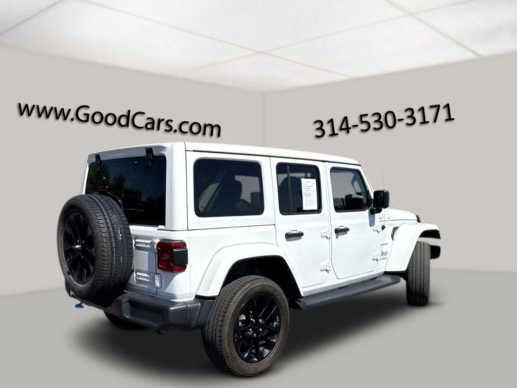 Used 2022 Jeep Wrangler Unlimited Sahara 4XE with VIN 1C4JJXP66NW275364 for sale in St. Louis, MO