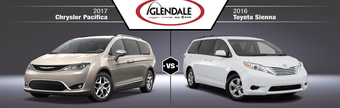 2017 chrysler pacifica vs 2016 toyota sienna