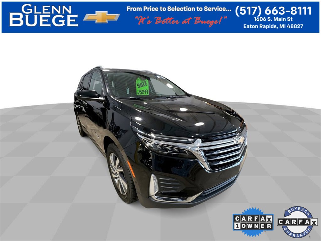 Used 2022 Chevrolet Equinox Premier with VIN 2GNAXXEV3N6116859 for sale in Eaton Rapids, MI