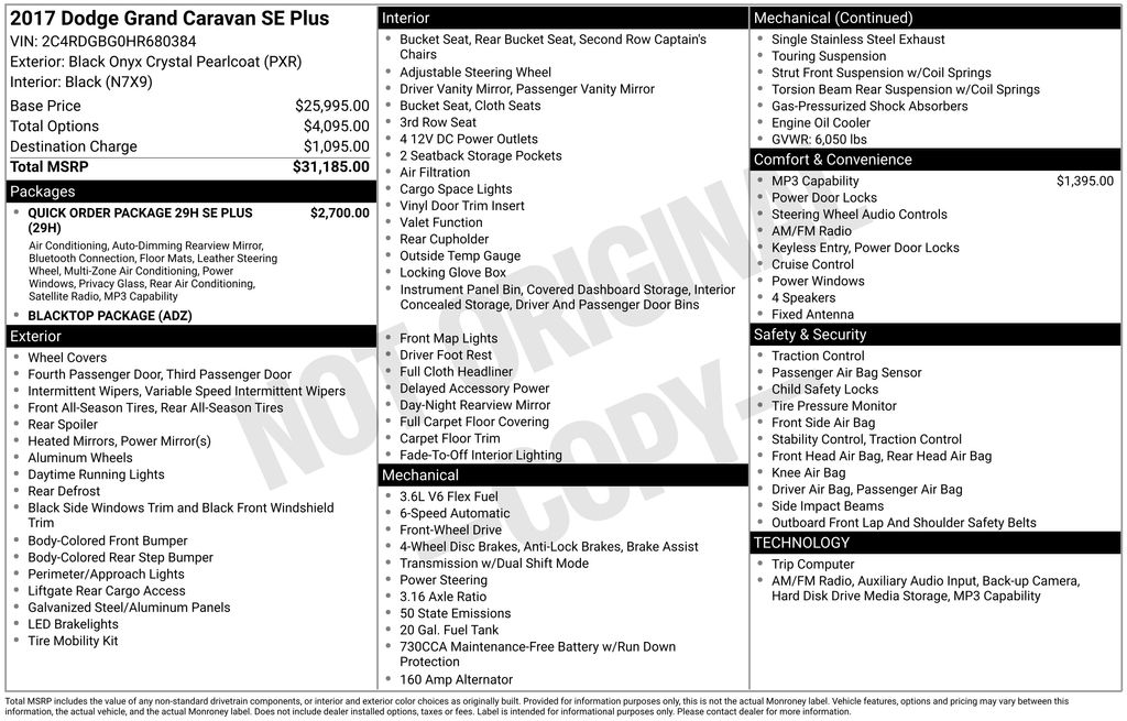 2017 Dodge Grand Caravan SE Plus's photo