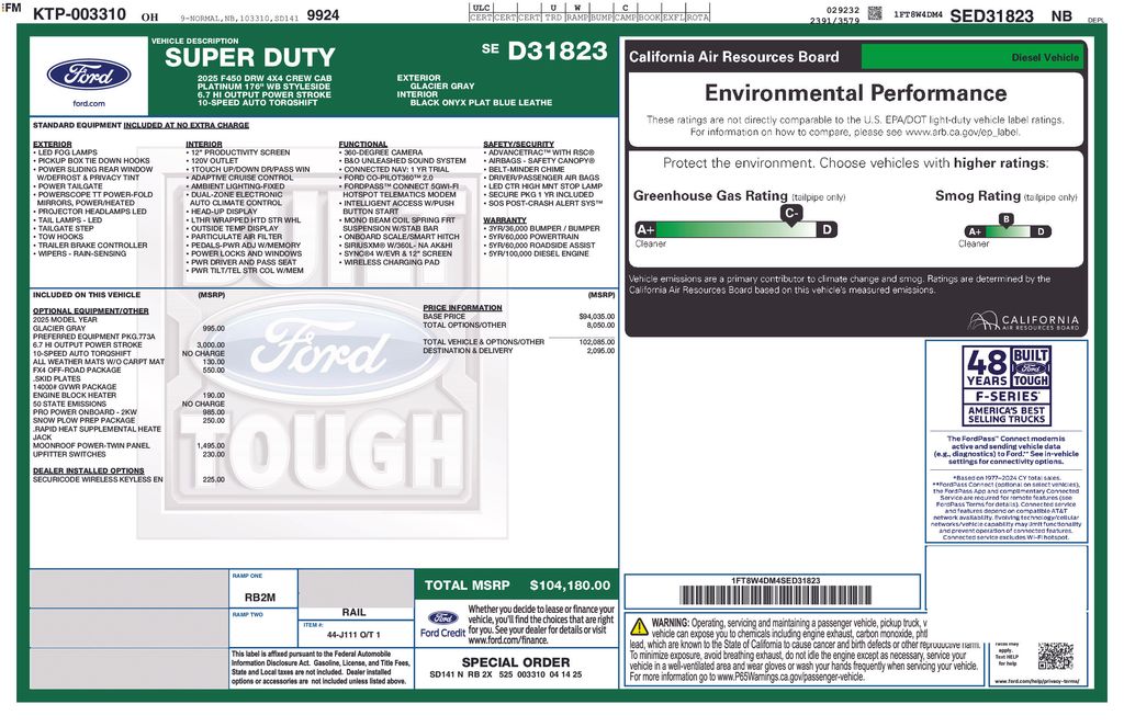 2025 Ford F-450 Super Duty Platinum's photo