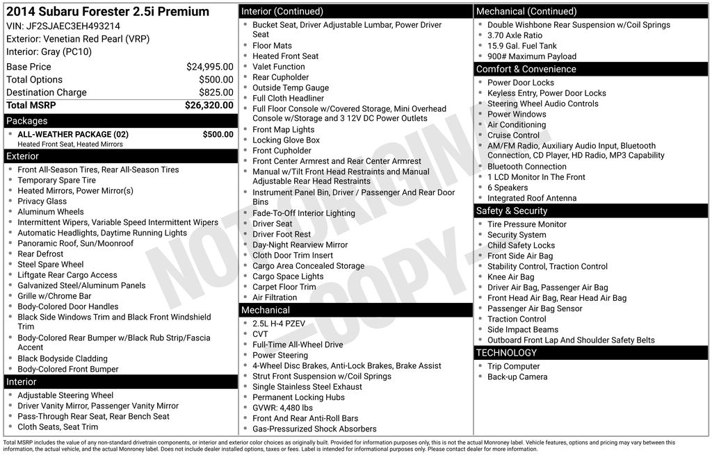 2014 Subaru Forester i Premium
