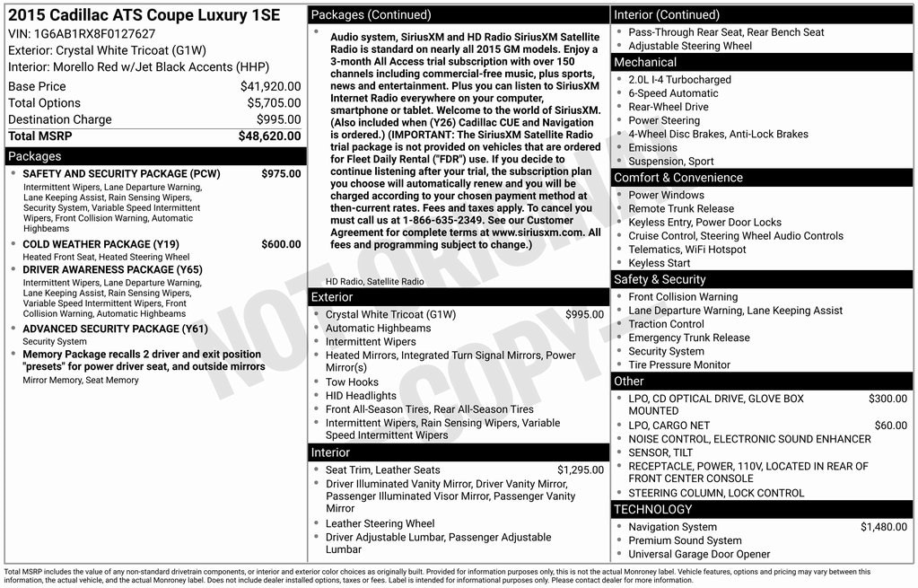 2015 Cadillac ATS Coupe Luxury Collection's photo