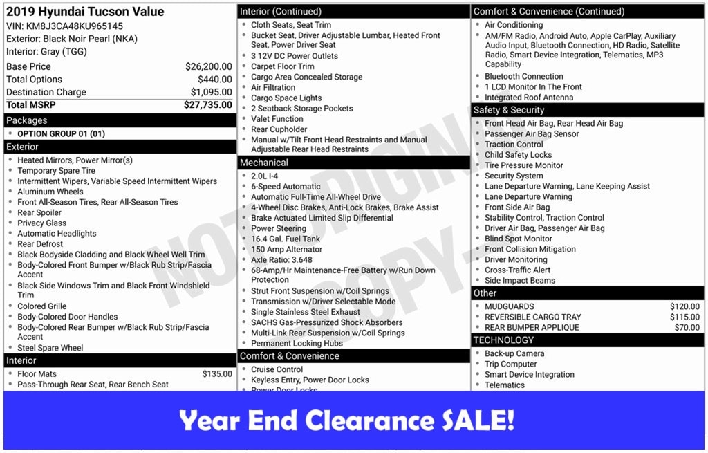 2019 Hyundai Tucson Value