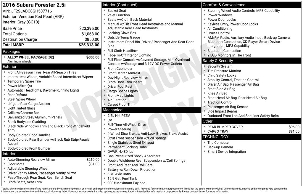2016 Subaru Forester i's photo