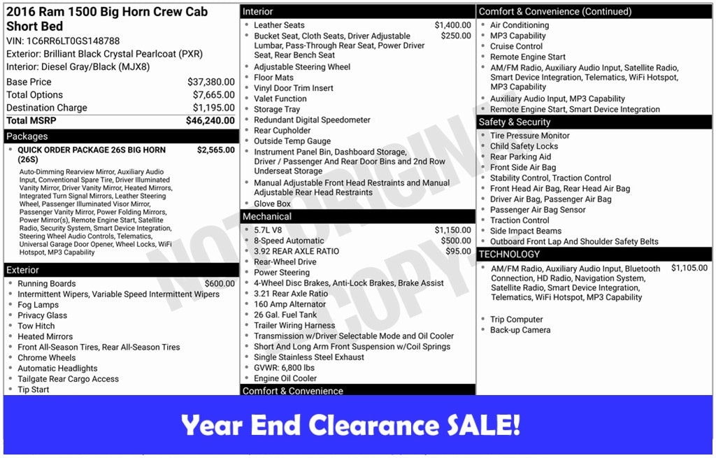 2016 RAM Ram 1500 Pickup Big Horn's photo