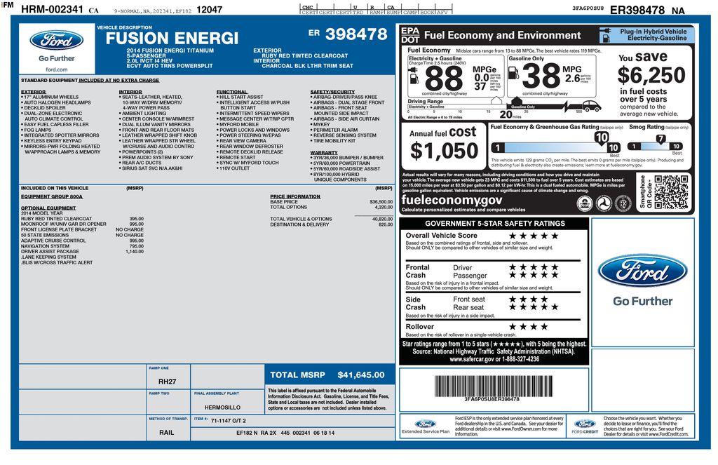2014 Ford Fusion Plug-In Hybrid Titanium's photo