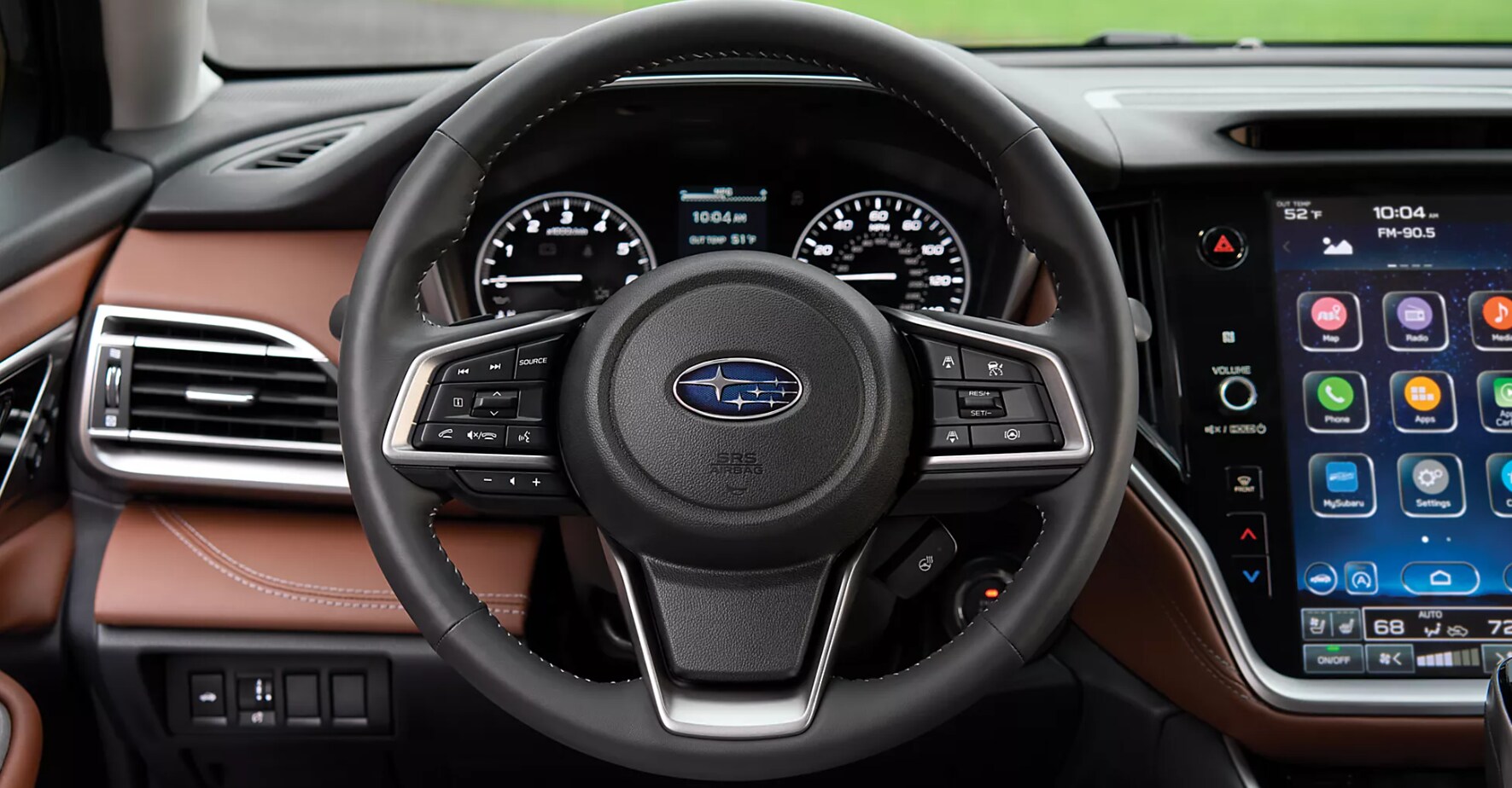 A view of the dash of a 2023 Subaru Legacy