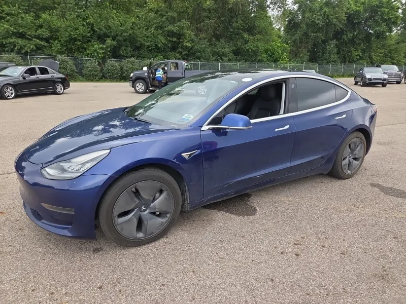 Blue 2020 Tesla Model 3 Sedan Rear-Wheel Drive 1-Speed Automatic