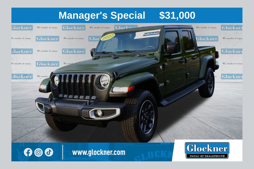 Used 2022 Jeep Gladiator Overland Truck Crew Cab