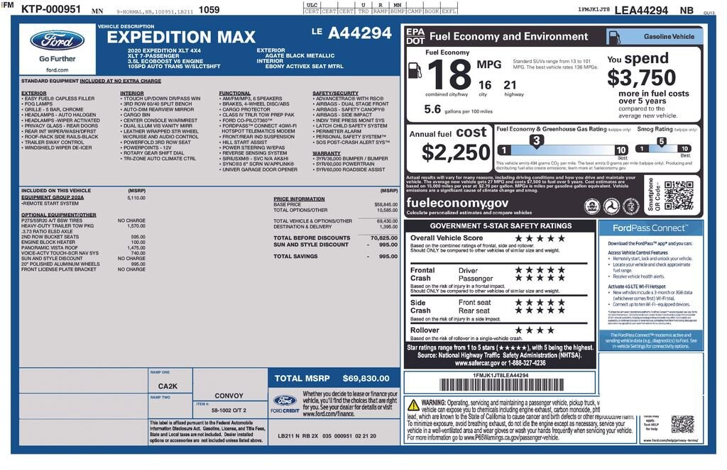 Used 2020 Ford Expedition Max XLT