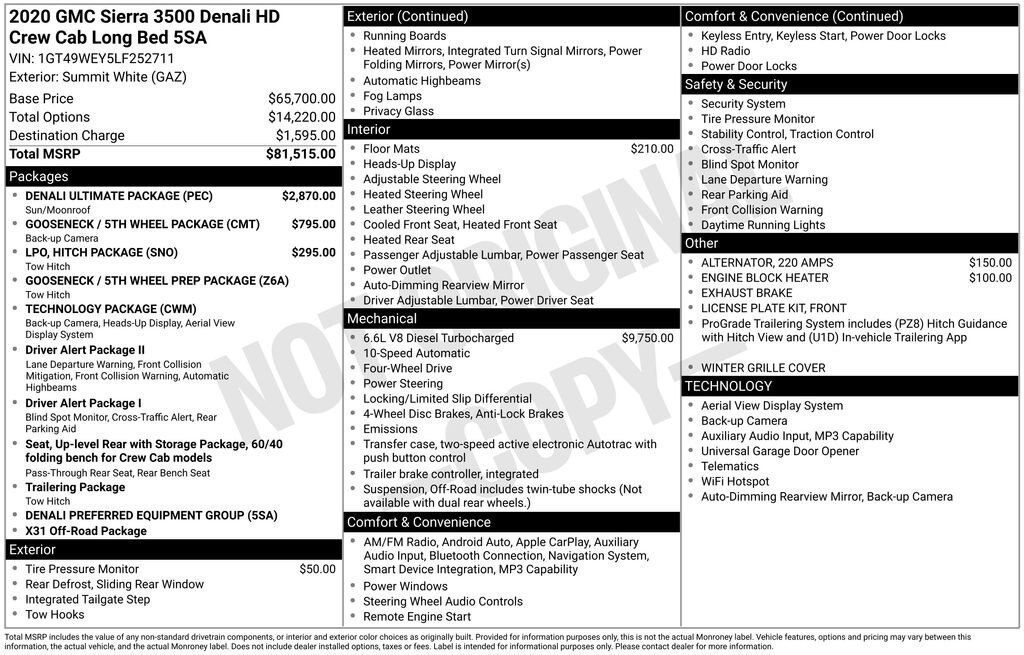 Used 2020 GMC Sierra 3500 HD Denali Truck