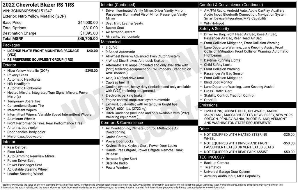 Used 2022 Chevrolet Blazer RS SUV