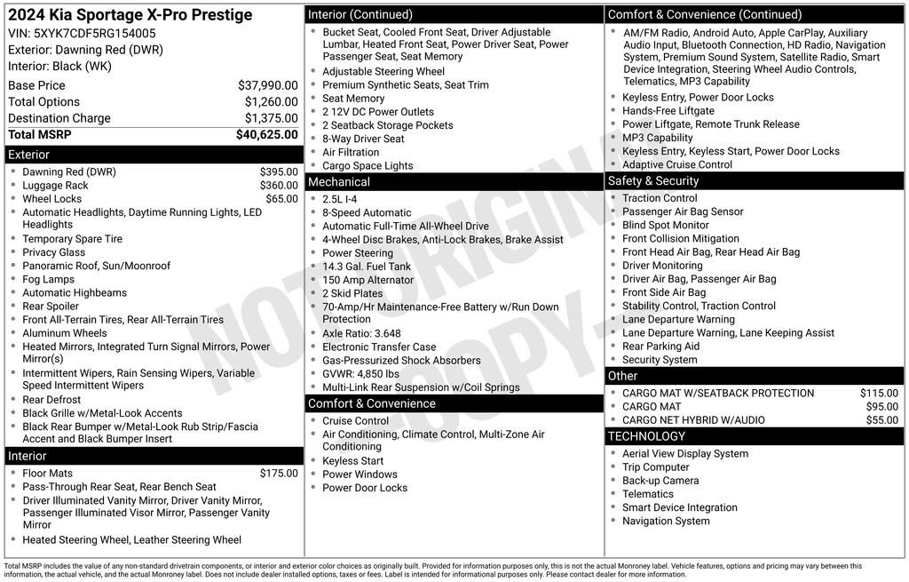 Used 2024 Kia Sportage X-Pro Prestige