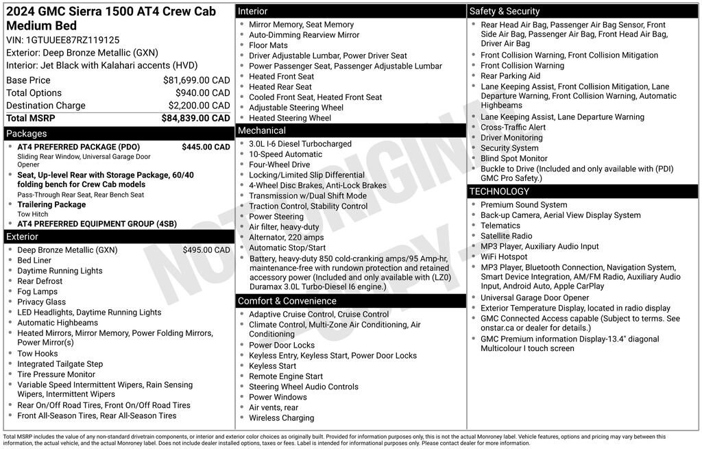 Used 2024 GMC Sierra 1500 AT4 Truck